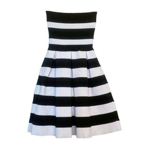 Express Fit & Flare Dress, Black/White, SMALL NEW! - Picture 4 of 9